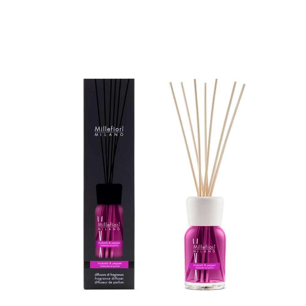 Millefiori Rhubarb & Pepper Reed Aroma Diffuser - Pink - 0.1L