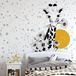Papier peint panoramique girafe et fleur