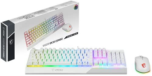 MSI Vigor GK30 Combo White Toetsenbord en Muis QWERTY Italiaans Wit