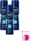 Nivea Men Deodorant Spray Dry Fresh 150 ml - 3 Stuks