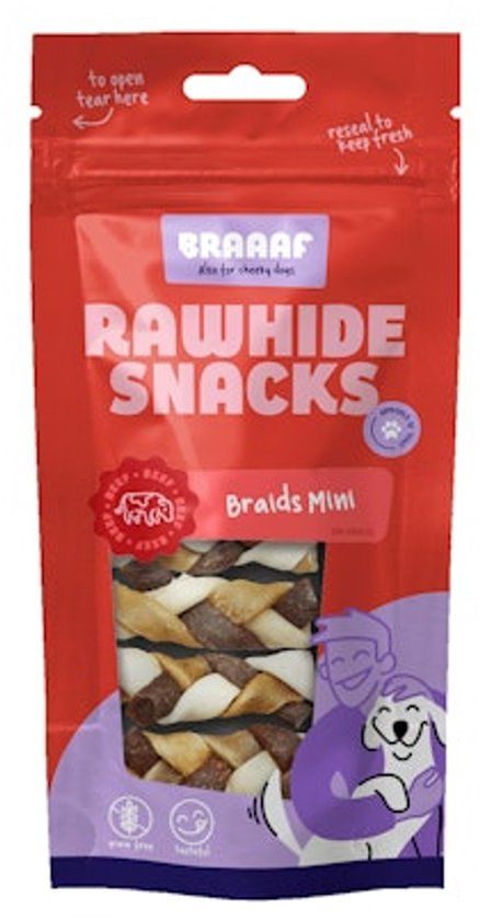 Braaaf Twister Braid - Mini - 5 x 6cm - 3 stuks