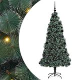 vidaXL Sapin de Noël artificiel pré-éclairé avec set de boules vert 210 cm
