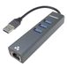 PremiumCord Adapter USB 3.0 naar LAN RJ45 Gigabit Ethernet + 3x USB 3.0 poorten
