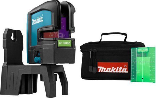 Makita SK105GDZ 12V Li-Ion Kruislijnlaser - Groen - 35m - Body in Tas