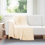 vidaXL - Dekentjes - Crèmekleurig - 170 x 130 cm - Fleece