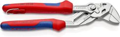 Knipex Pince multiprise avec clé à molette - chromé - poignées multicomposants - crochet de fixation intégré - protection anti-chute - 180 mm