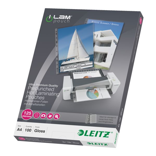 Leitz 33878 - Laminatorzakken - Transparant - 100 stuks - 125 micron