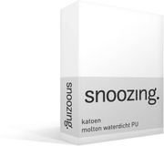 Snoozing Molton Waterdicht PU Hoeslaken Eenpersoons 100x200 cm Wit