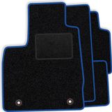 MOLTICO Opel Complete set velours vloermatten, geschikt voor Opel Zafira III C Tourer 2012-2019, 5 zitplaatsen - met blauwe rand