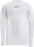 Craft Pro Control Compression Shirt Lange Mouw Kinderen - Wit | Maat: 122/128