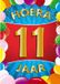 Bellatio Decorations Verjaardag deurposter - 2x - 11 jaar - multi - 59 x 84 cm