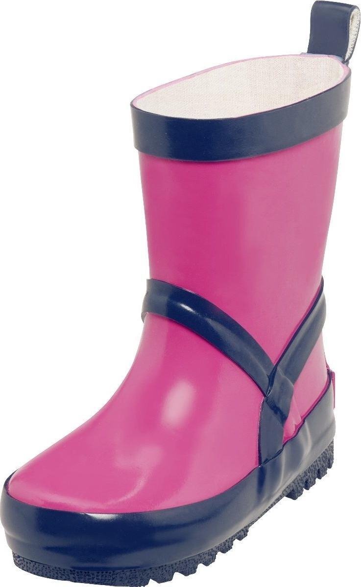 Playshoes regenlaarzen fuchsia/marineblauw