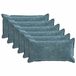 vidaXL - Taie d'oreiller - 6 pièces - Bleu - 40 x 80 cm - Satin de coton