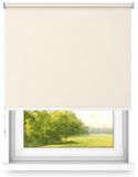 Fart Produkt time4blinds Rolgordijnen Verduisteringsrolgordijn Vrijhangend rolgordijn zonder cassettemuur of plafondmontage UV-bescherming Thermische eigenschappen Solide 150x120 cm Ecru - links