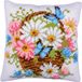 Vervaco Kruissteekkussen kit Mand met bloemen