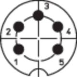 Lumberg 0137 05-1 DIN-connector Prise, droit Nombre de pôles : 5 Argent 1 pièce(s)