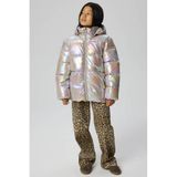 NAME IT KIDS winterjas - beige/roze/groen