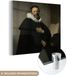 MuchoWow® Glass Painting 50x50 cm - Portrait of Johannes Uyttenbogaert - Rembrandt van Rijn - Acrylic Glass Painting - Square - Multicolor