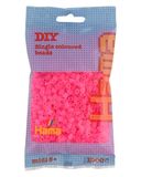 Hama Kralen tas | ca. 1000 Midi zekeringkralen | mozaïek decoratie kunst en ambacht voor creatieve kinderen vanaf 5 jaar | Neon Fuchsia