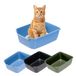 Ferplast Kattenbak, Toilet voor Grote Katten, Gemaakt van Kunststof met Hoge Randen, Snel en Gemakkelijk Schoon te Maken L 46 x B 36 x H 16,2 cm, Diverse Kleuren