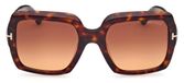 Tom Ford Kaya FT 1082 Lunettes de soleil femme Havane Géométrique Marron 54mm