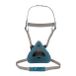 3M 6500QL demi-masque L | Filtre combiné poussière-gaz | Gris/bleu