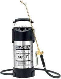 GLORIA 505 T - 5L roestvrijstalen sproeier met messing mondstuk en lans