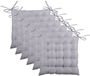 Stof Textile coussin de siège BEA - 6x - gris - 40 x 40 x 4 cm