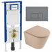 Geberit QeramiQ Dely Toiletset - Diepspoel - Rimless - Inbouwreservoir - Softclose Zitting - Bedieningsplaat Licht Grijs