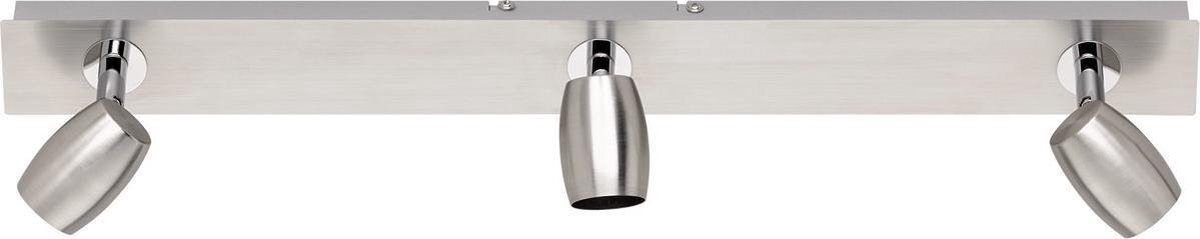 Qualu LED Plafondspot - Torna Micko - GU10 Fitting - 3-lichts - Rechthoek - Mat Nikkel - Aluminium