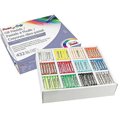 Pentel Arts Olie Pastels - 432 Stuk Classroom Size Pack (PHN-12CP) - Diverse