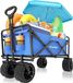 bez marki EchoSmile Opvouwbare bolderkar EchoSmile 200 l 160 kg strand tuin blauw