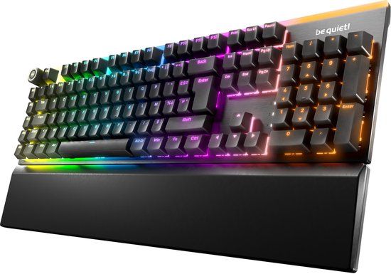 be quiet! Light Mount Silent Linear FR ISO toetsenbord Gamen USB AZERTY Frans Zwart