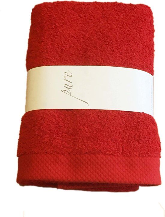 uni pure royal Douchelaken 70x140 cm Rood - 3 stuks
