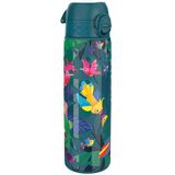 ION8 Lichtgewicht Stalen Waterfles, 600 ml/20 oz, Zonder Isolatie, Lekvrij, Makkelijk te Openen, Veilige Vergrendeling, Vaatwasserbestendig, Hygiënische Flipcover, Draaggreep, Exotische Vogels