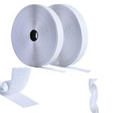 AiQInu Viltplakband, 5 m x 20 mm, sterk dubbelzijdig plakband, haak- & lusbevestigingssysteem, herbruikbaar, sterk klevend, voor doe-het-zelf stof