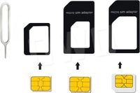 Heble® SIM Card Adapter - 3-in-1 SIM Card Adapter - Universal - Black - 3 Pieces
