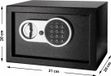 Herzberg Home & Living Herzberg Hg-03855: Double Bolt Elektronische Digitale Stalen Kluis - 20X31X20Cm