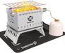 Cuisinière de camping pliable en acier inoxydable avec sac de transport ignifuge pour barbecue à gaz/poêle à bois