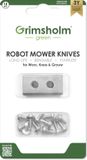 Grimsholm Green Grimsholm - Robotmaaiermessen voor Worx, Kress en Grouw - 12 stuks
