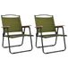 VidaXL Terras Oxford Tuinstoel, Staal, Groen, 2 stuks
