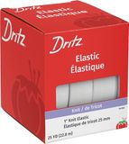 Dritz Gebreid elastiek 1 x 25 yd, Wit, 1-Inch bij 25-Yard