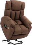 HOMCOM Fauteuil met Afstandsbediening en Sta-op functie - Bruin