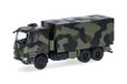 Herpa Vrachtwagen Model Mercedes-Benz Arocs 6x6 Flatbed/Canvas, gedecoreerd, miniatuur op schaal 1:87, verzamelobject, Made in Germany, kunststof