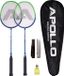 Apollo Badmintonset | Carbon professionele badmintonracket | lichtgewicht badmintonracket | set voor training, sport en entertainment met rackettas | shuttleset kinderen