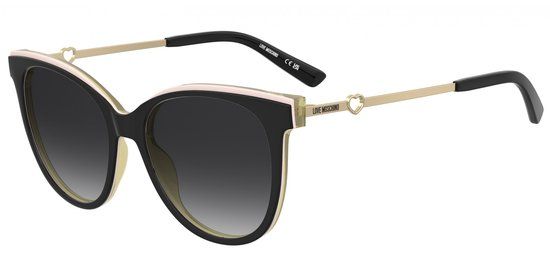 Moschino Love MOL085/S Zonnebril Vrouwen Zwart Kunststof Vierkant