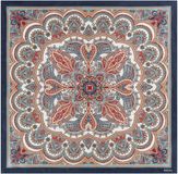 ROECKL sjaal Fine Paisley 53x53 Navy veelkleurig