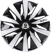 Sparco Wieldoppen Lazio 16 inch Zwart/Zilver