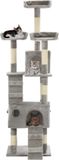 vidaXL Poteau griffoir pour chat avec poteaux en sisal 170 cm gris