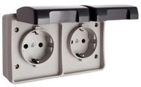 Vaste sokkel, waterdicht, dubbel, IP44